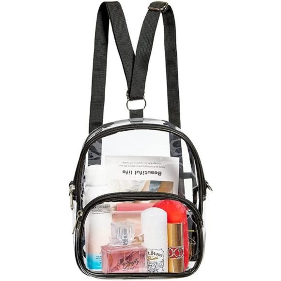 Womens Clear Mini Backpack, Stadium Approved Clear Crossbody Shoulder Bag main image 4